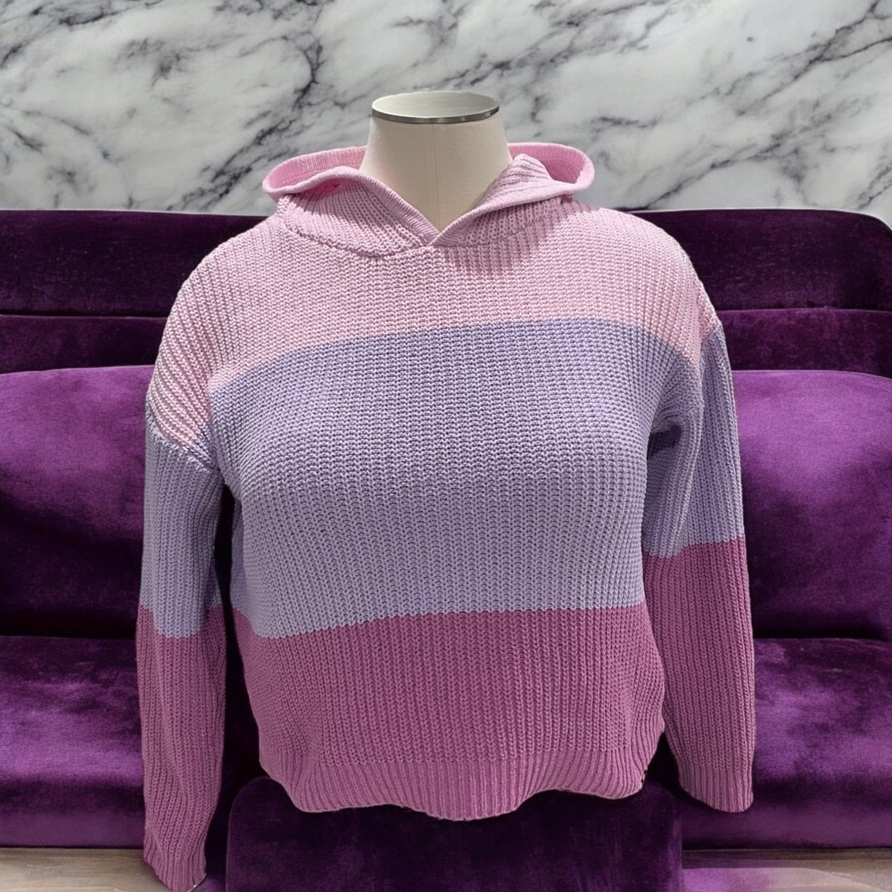 Love And Ellie Colorblock Hoodie XXL Kawaii Kidcore Pastel Soft Girl Aesthetic
